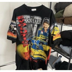 vintge all over print dale earnhardt shirt